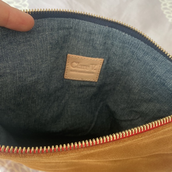 Clare V Suede Fold-over Clutch - Picture 5 of 6